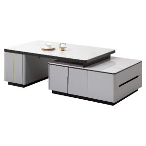 ☆DE德一家具☆斯旺森雙岩板伸縮茶几 HY26-A271-01