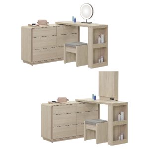 ☆DE德一家具☆克利奧4尺功能伸縮鏡台組 HY26-A46-08／A48-05