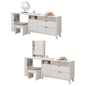 ☆DE德一家具☆索菲亞4尺岩板功能伸縮鏡台組 HY26-A56-02~03